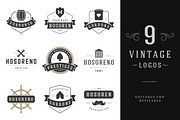 9 Vintage Logotypes or Badges