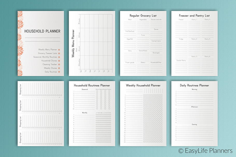 Household Planner A4 Printable