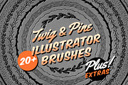 Twig & Pine Illustrator Brushes