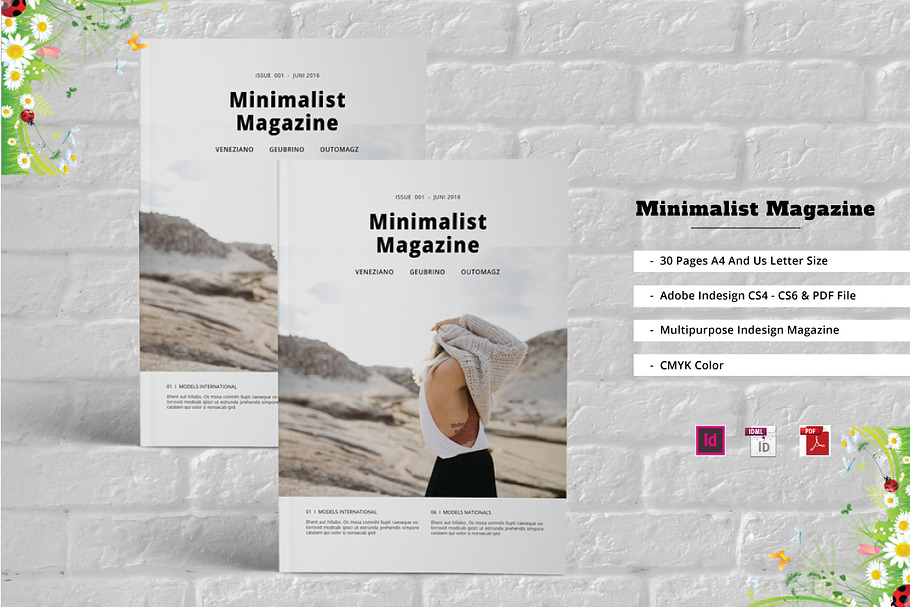 Minimal Magazine Template in Magazine Templates - product preview 8