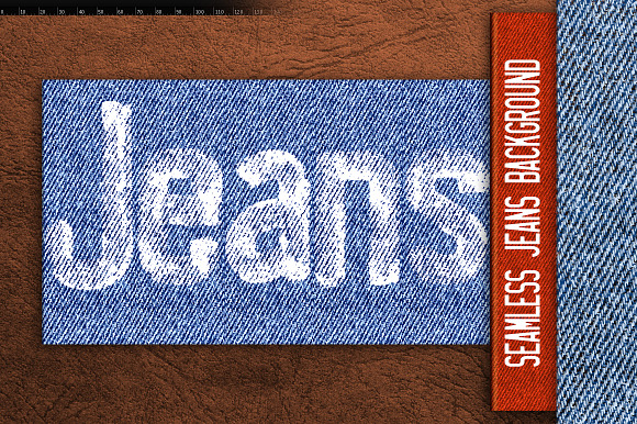Paint-on-Jeans vector letters in Objects - product preview 2