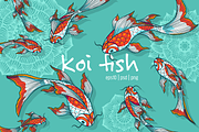 Koi fish set