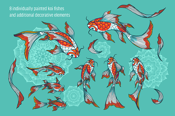 Koi fish set in Objects - product preview 1