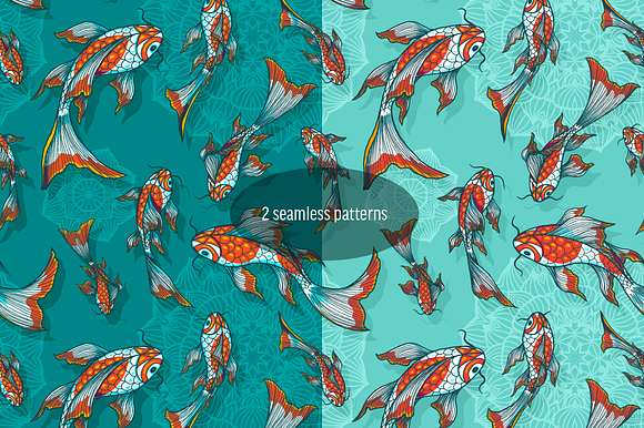 Koi fish set in Objects - product preview 3