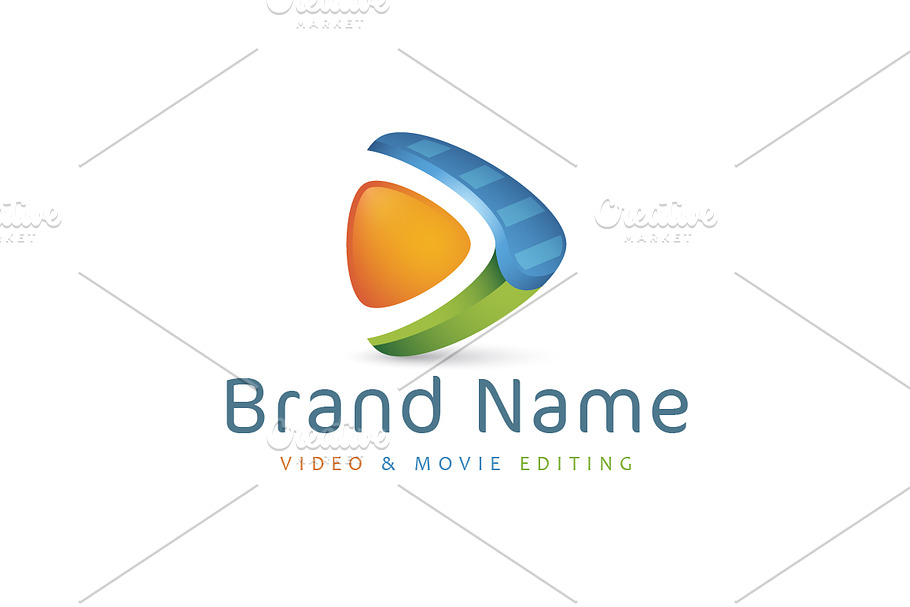 Abstract Video Editing Logo in Logo Templates - product preview 8