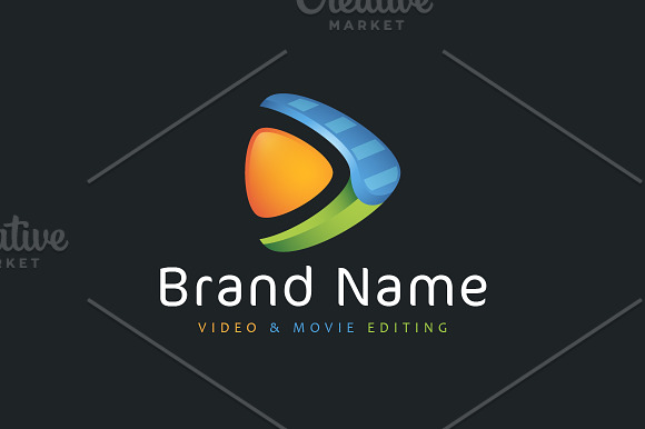 Abstract Video Editing Logo in Logo Templates - product preview 1