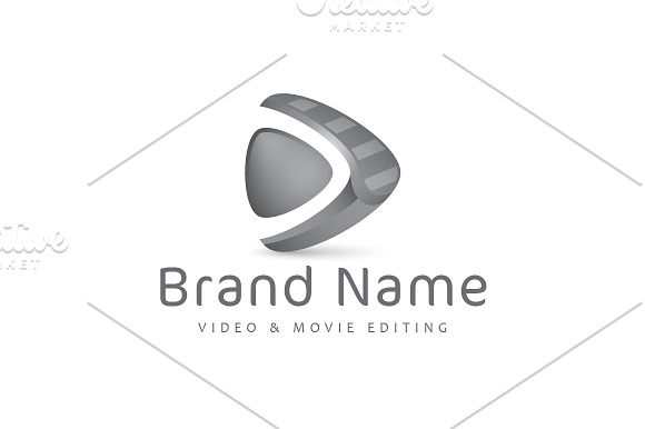 Abstract Video Editing Logo in Logo Templates - product preview 2