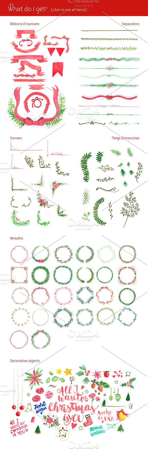 All I Want 4 Christmas Graphics Pack in Objects - product preview 1
