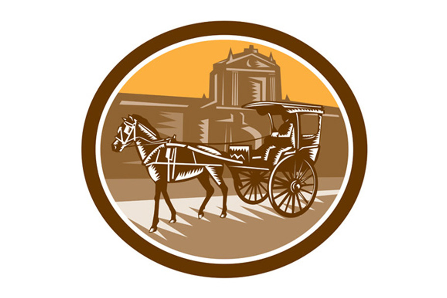 Horse-Drawn Carriage Intramuros Wood in Illustrations - product preview 8