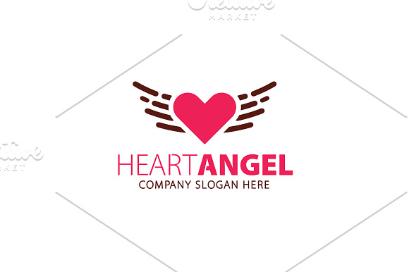 Heart Angel Logo in Logo Templates - product preview 1