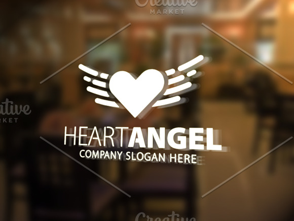 Heart Angel Logo in Logo Templates - product preview 2