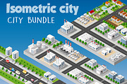 Isometric bundle  modern 3D city
