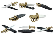 Knife steel dagger set