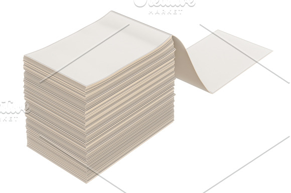 Paper stack set in Objects - product preview 5