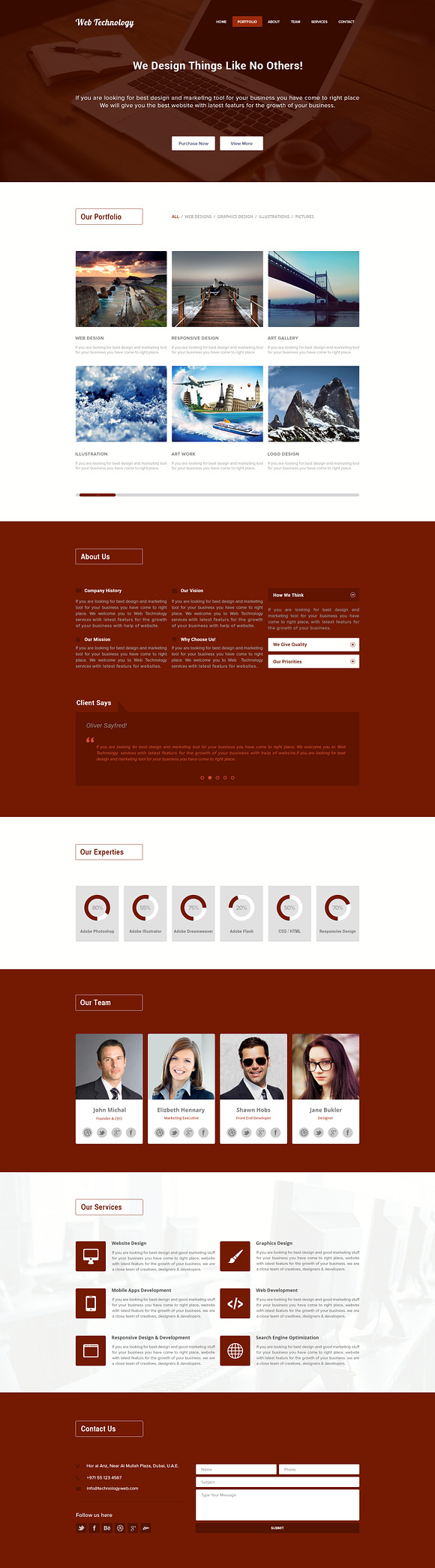 Web Technology Portfolio Theme in Website Templates - product preview 2