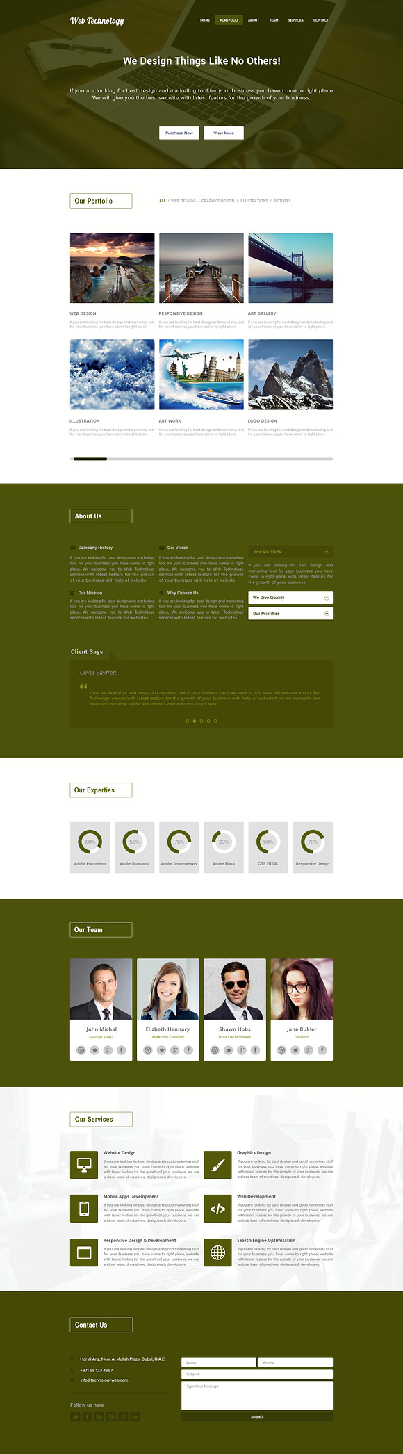 Web Technology Portfolio Theme in Website Templates - product preview 3