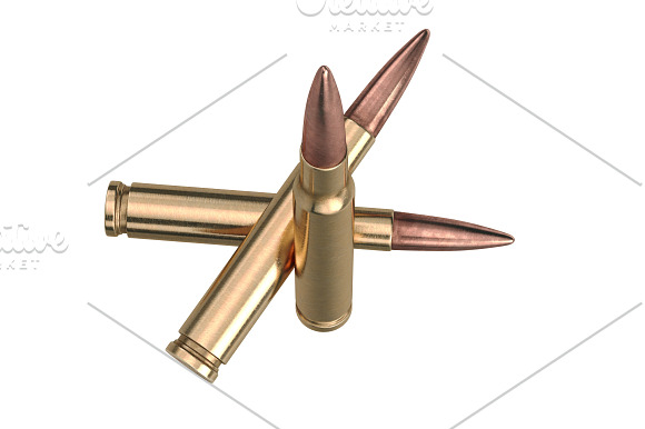 Bullet rifle ammo set in Objects - product preview 3