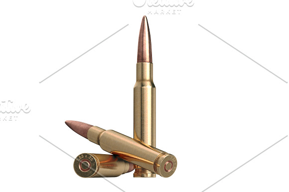 Bullet rifle ammo set in Objects - product preview 4