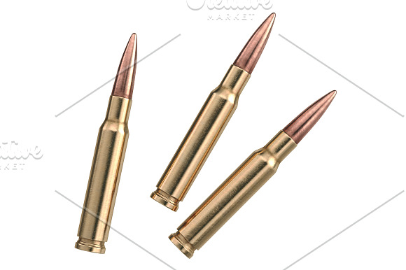 Bullet rifle ammo set in Objects - product preview 7