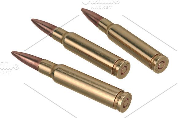 Bullet rifle ammo set in Objects - product preview 8