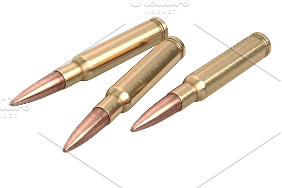 Bullet rifle ammo set in Objects - product preview 9