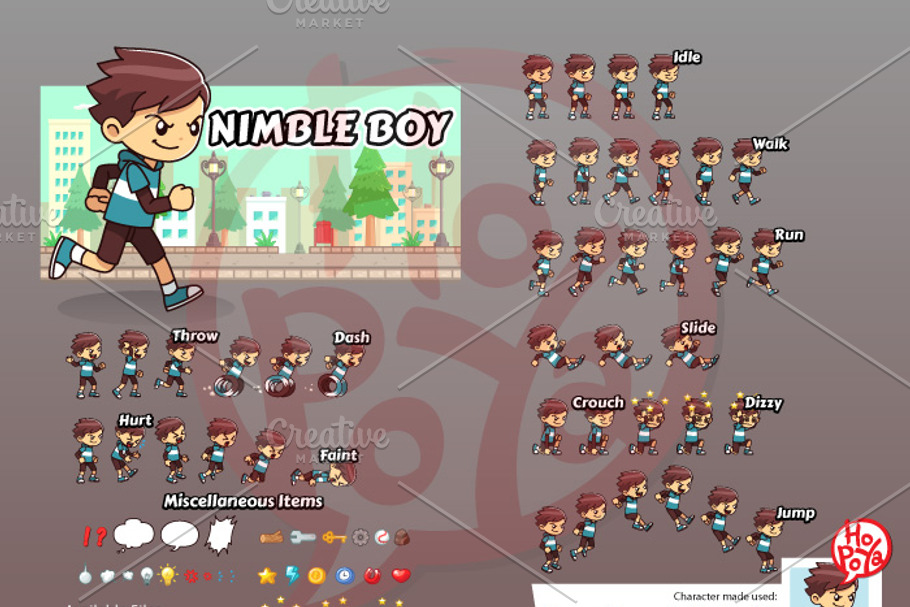 Nimble  Boy Game Sprites 