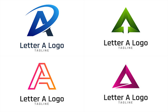 10 Initial Letter A Logo Bundle #3 in Logo Templates - product preview 1