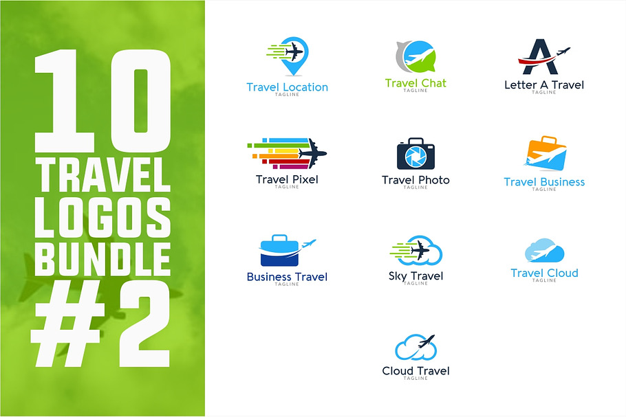 10 Travel Logo Bundle #2 in Logo Templates - product preview 8