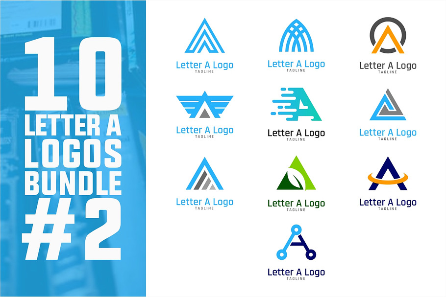 10 Initial Letter A Logo Bundle #2 in Logo Templates - product preview 8