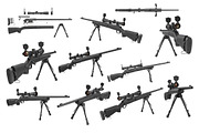 Rifle sniper set