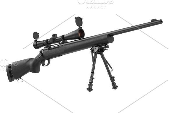 Rifle sniper set in Objects - product preview 1