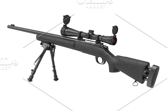 Rifle sniper set in Objects - product preview 2