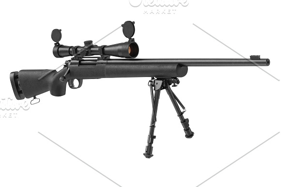 Rifle sniper set in Objects - product preview 5