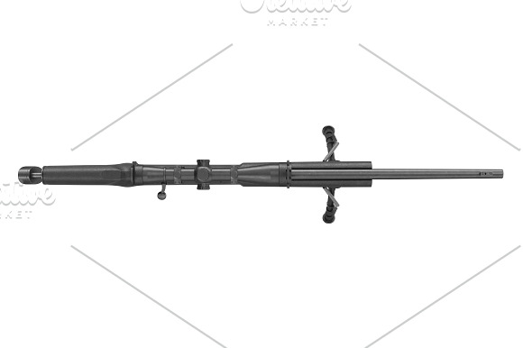 Rifle sniper set in Objects - product preview 8