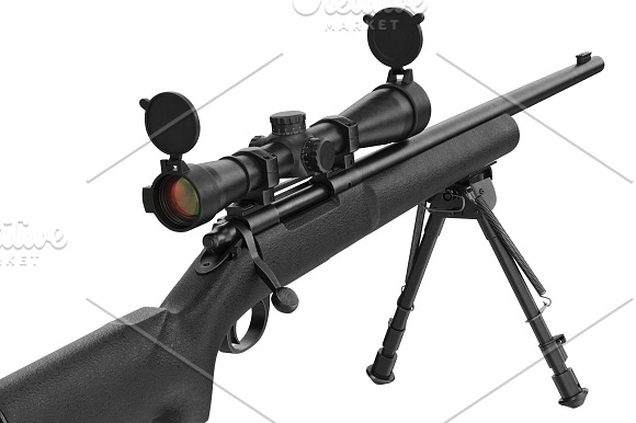 Rifle sniper set in Objects - product preview 12