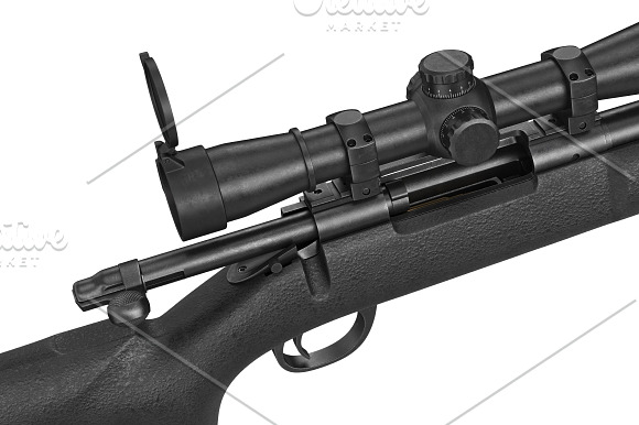 Rifle sniper set in Objects - product preview 15