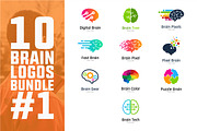 10 Brain Logo Bundle #1