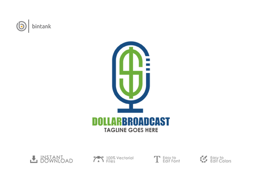 Dollar Broadcast Logo in Logo Templates - product preview 8