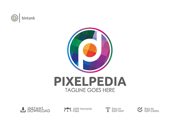 Pixel Pedia Logo in Logo Templates - product preview 1