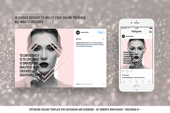 ROSE GOLD | SOCIAL MEDIA BUNDLE in Social Media Templates - product preview 1