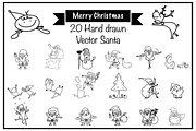 Hand drawn funny Christmas character