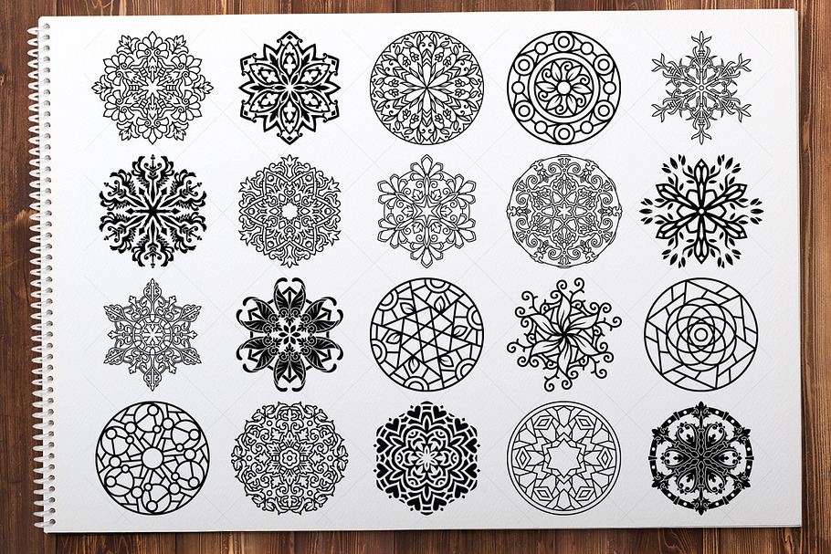 500 Vector Mandala Ornaments in Illustrations - product preview 8