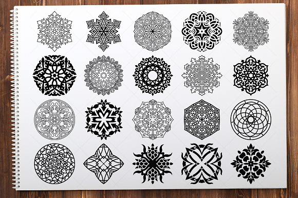 500 Vector Mandala Ornaments in Illustrations - product preview 1