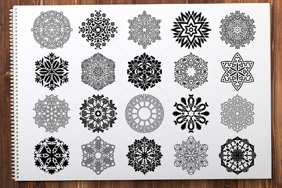 500 Vector Mandala Ornaments in Illustrations - product preview 2