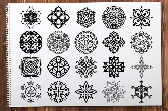 500 Vector Mandala Ornaments in Illustrations - product preview 4