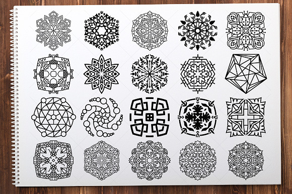 500 Vector Mandala Ornaments in Illustrations - product preview 5