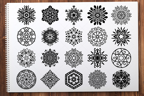 500 Vector Mandala Ornaments in Illustrations - product preview 7