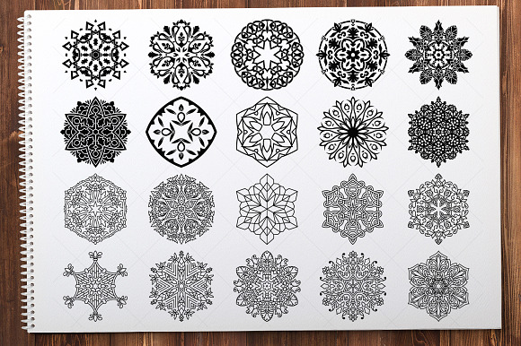 500 Vector Mandala Ornaments in Illustrations - product preview 14