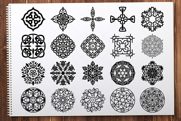 500 Vector Mandala Ornaments in Illustrations - product preview 15