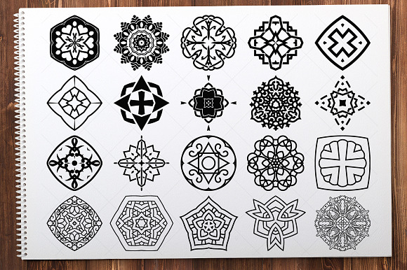 500 Vector Mandala Ornaments in Illustrations - product preview 22